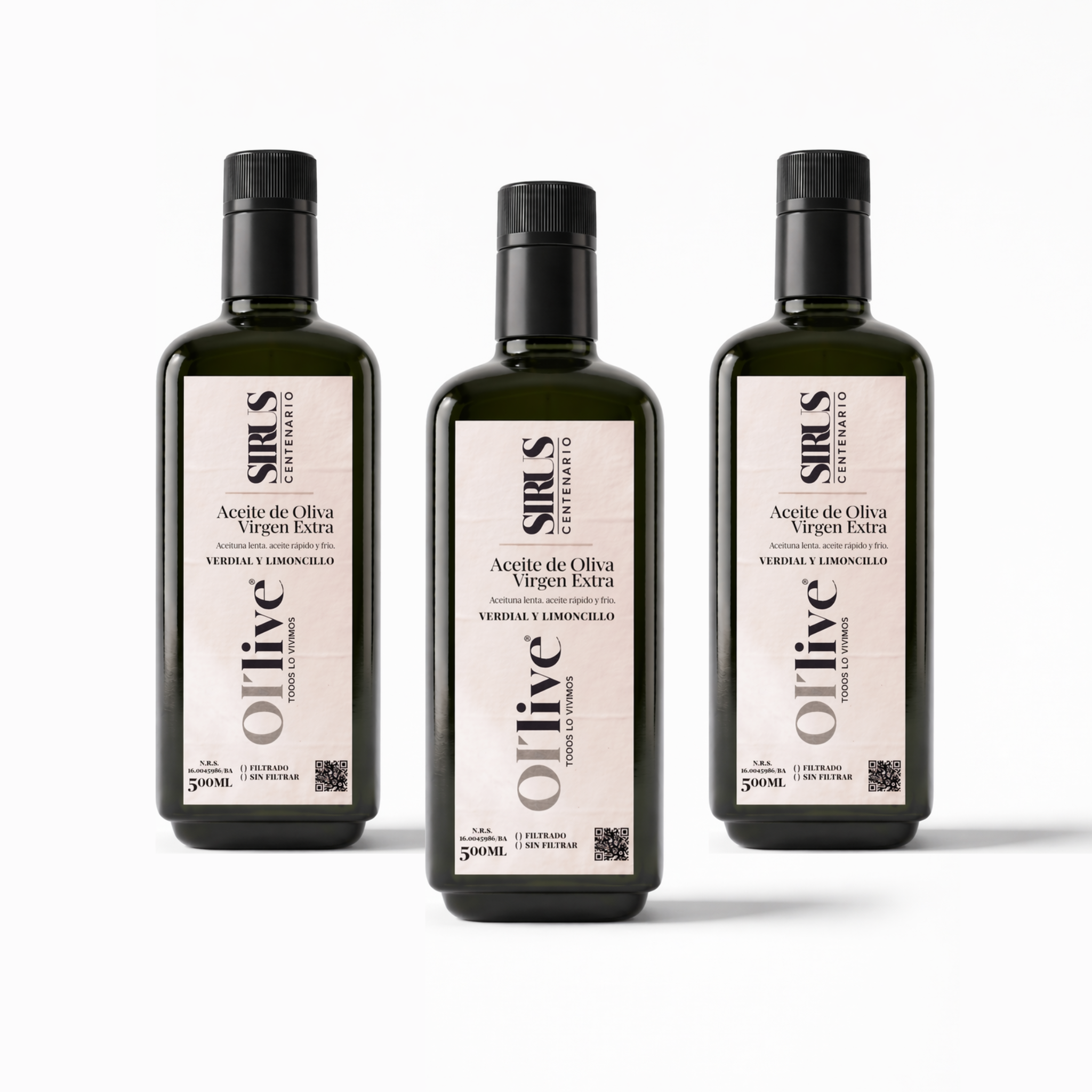 Pack 3 Botellas Sirus Centenario 500ML